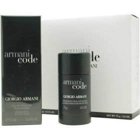 ARMANI CODE by Giorgio Armani EDT SPRAY 2.5 OZ & ALCOHOL FREE DEODORANT STICK 2.6 OZ